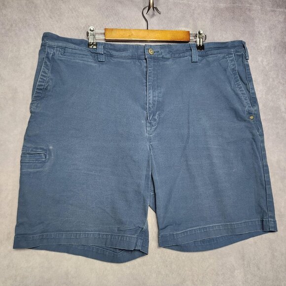 Duluth Flex Ballroom Shorts Mens 42 Relaxed Fit 9" Inseam Gusset Pockets Blue - Picture 2 of 16